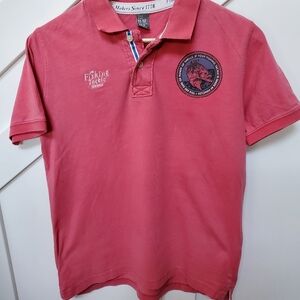 Pink Fishing Themed Polo Shirt